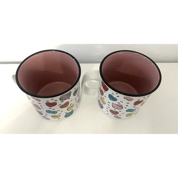 Hello Kitty Heart Candy Coffee Cups Set of Two- Valentine or Year Round - Picture 3 of 4